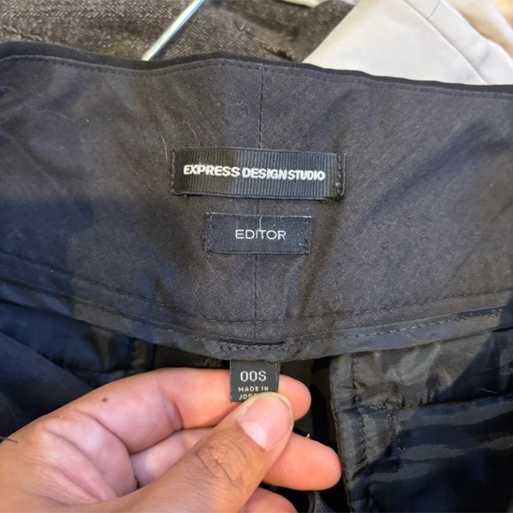 Express Black Wide Leg Editor Trouser Pants Size 00 Short - Picture 8 of 9